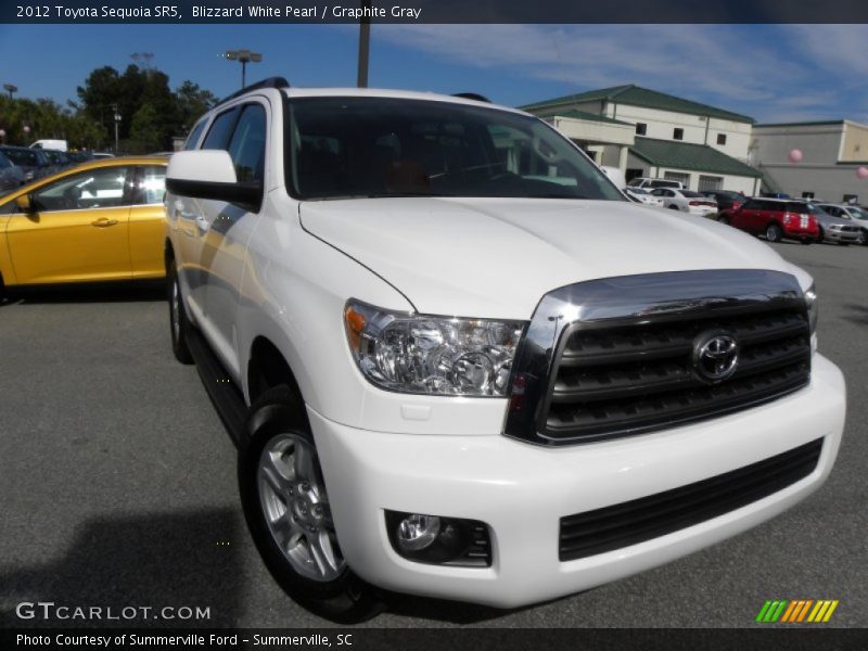 Blizzard White Pearl / Graphite Gray 2012 Toyota Sequoia SR5