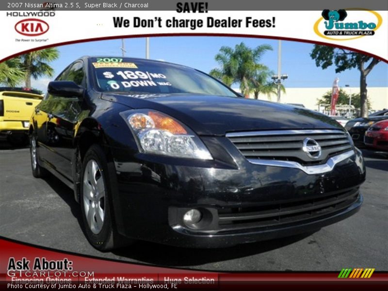 Super Black / Charcoal 2007 Nissan Altima 2.5 S