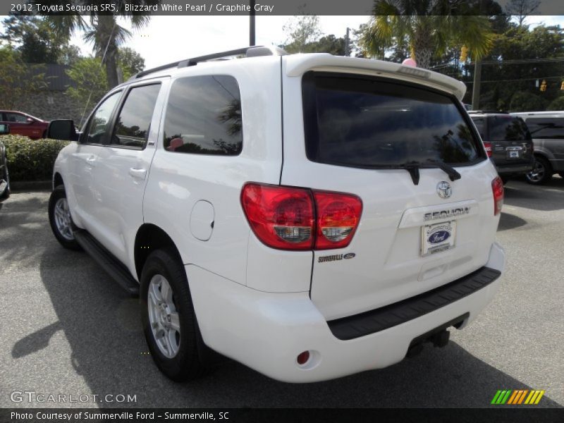 Blizzard White Pearl / Graphite Gray 2012 Toyota Sequoia SR5