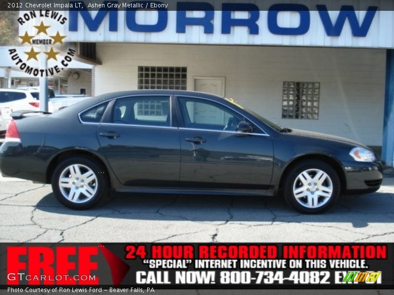 Ashen Gray Metallic / Ebony 2012 Chevrolet Impala LT