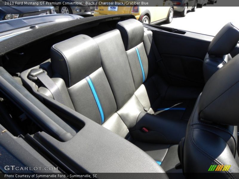 Black / Charcoal Black/Grabber Blue 2010 Ford Mustang GT Premium Convertible