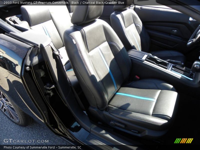 Black / Charcoal Black/Grabber Blue 2010 Ford Mustang GT Premium Convertible