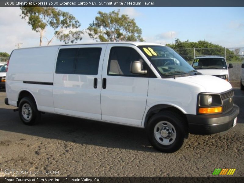 Summit White / Medium Pewter 2008 Chevrolet Express 2500 Extended Cargo Van