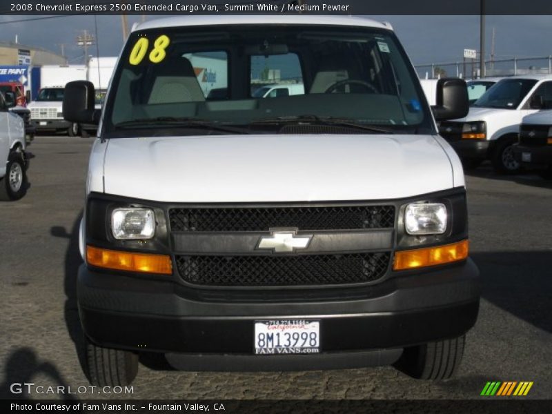Summit White / Medium Pewter 2008 Chevrolet Express 2500 Extended Cargo Van