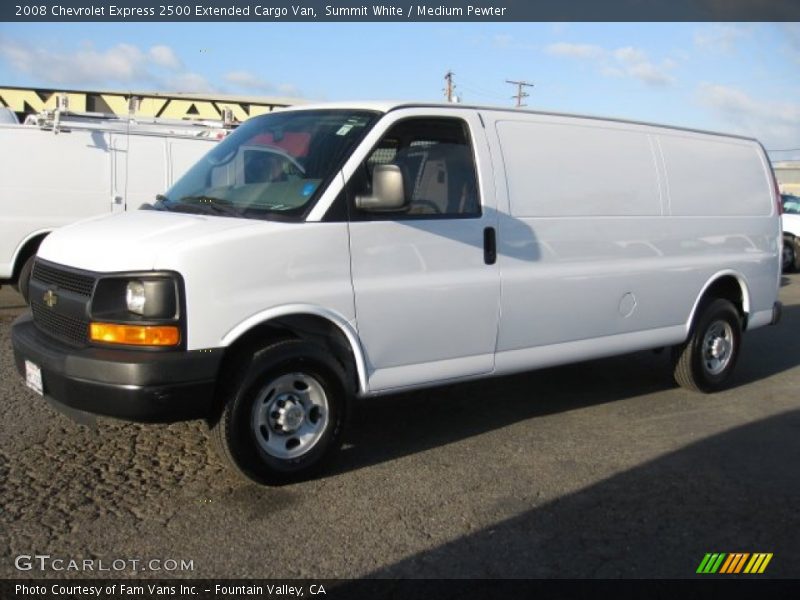 Summit White / Medium Pewter 2008 Chevrolet Express 2500 Extended Cargo Van
