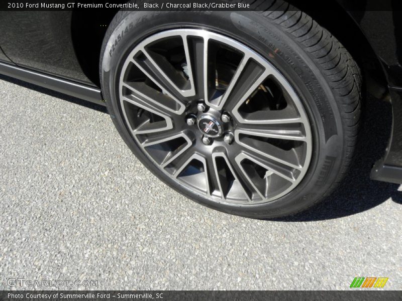 Black / Charcoal Black/Grabber Blue 2010 Ford Mustang GT Premium Convertible
