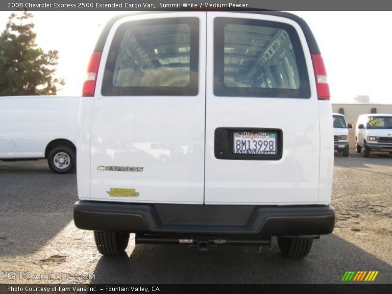 Summit White / Medium Pewter 2008 Chevrolet Express 2500 Extended Cargo Van