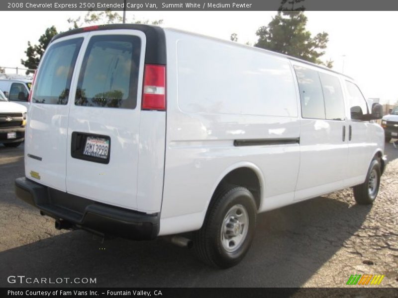 Summit White / Medium Pewter 2008 Chevrolet Express 2500 Extended Cargo Van