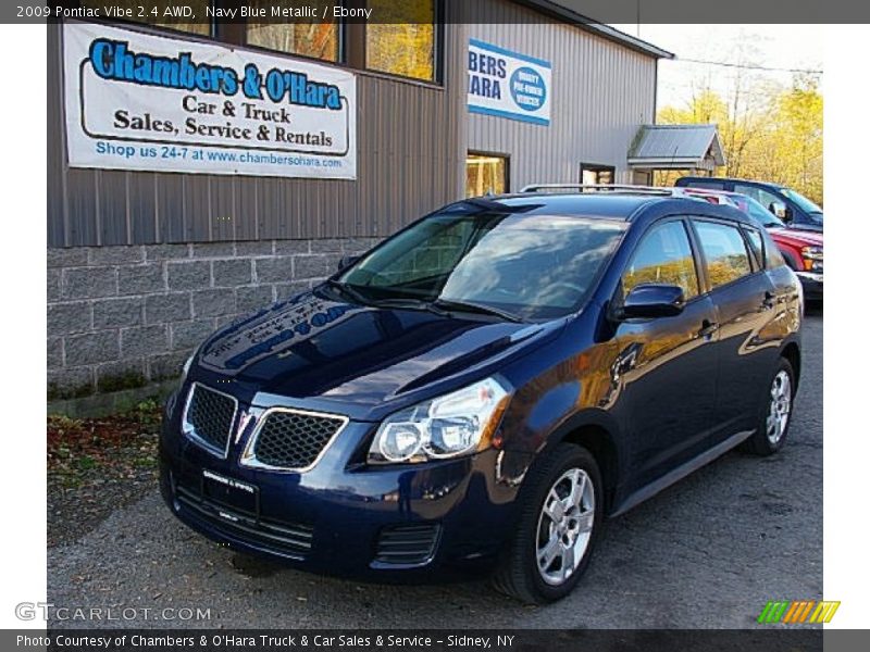 Navy Blue Metallic / Ebony 2009 Pontiac Vibe 2.4 AWD