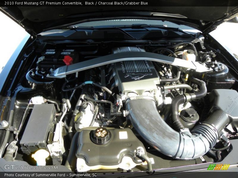 Black / Charcoal Black/Grabber Blue 2010 Ford Mustang GT Premium Convertible