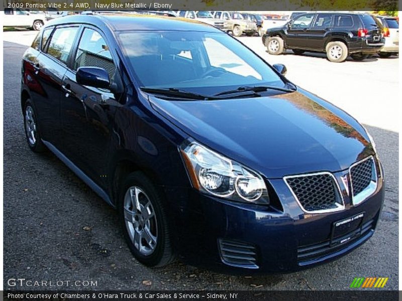 Navy Blue Metallic / Ebony 2009 Pontiac Vibe 2.4 AWD