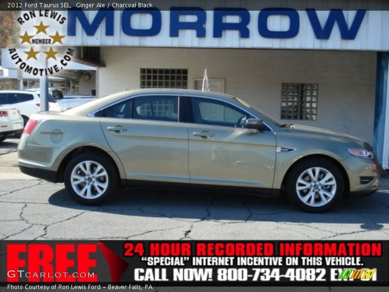 Ginger Ale / Charcoal Black 2012 Ford Taurus SEL