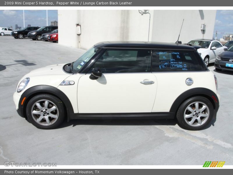 Pepper White / Lounge Carbon Black Leather 2009 Mini Cooper S Hardtop