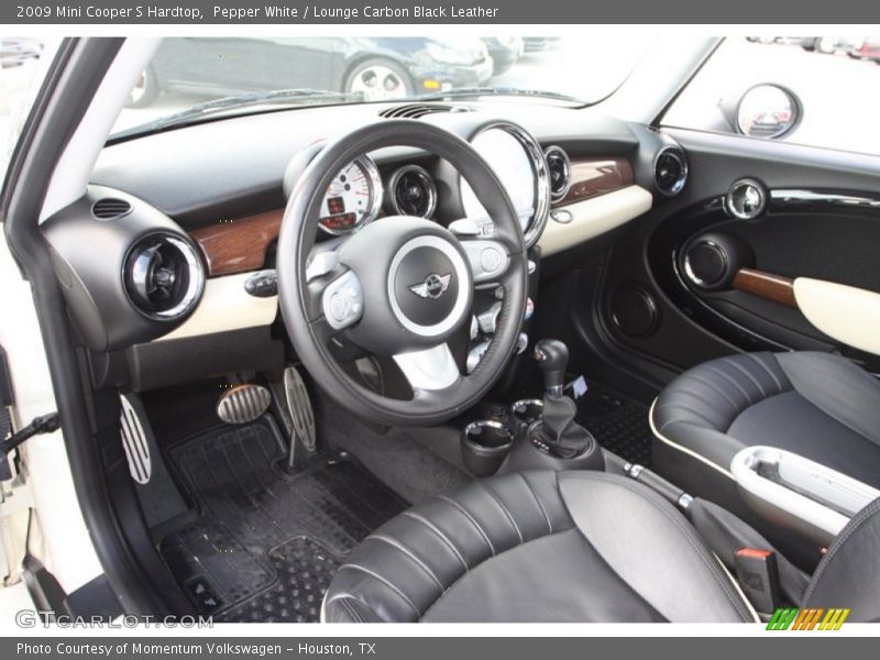 Pepper White / Lounge Carbon Black Leather 2009 Mini Cooper S Hardtop