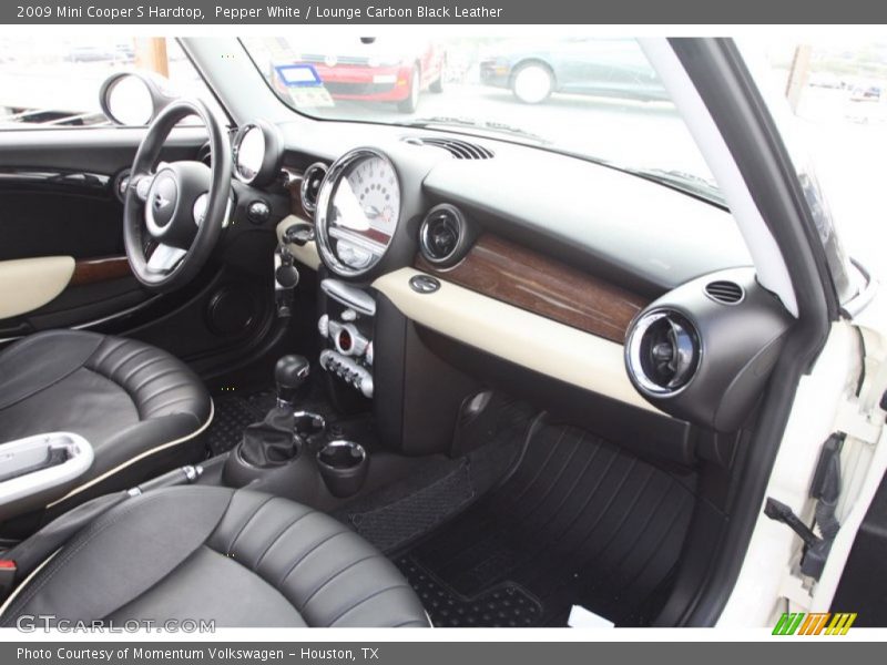 Pepper White / Lounge Carbon Black Leather 2009 Mini Cooper S Hardtop