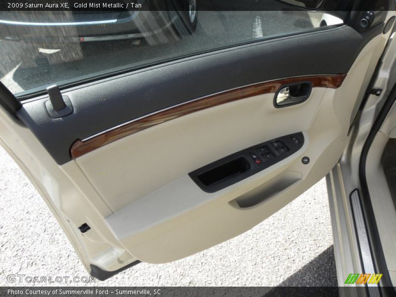 Gold Mist Metallic / Tan 2009 Saturn Aura XE