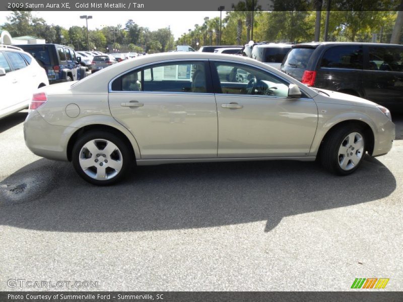 Gold Mist Metallic / Tan 2009 Saturn Aura XE