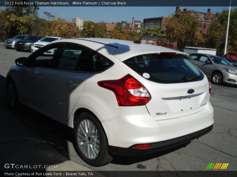 White Platinum / Charcoal Black 2013 Ford Focus Titanium Hatchback