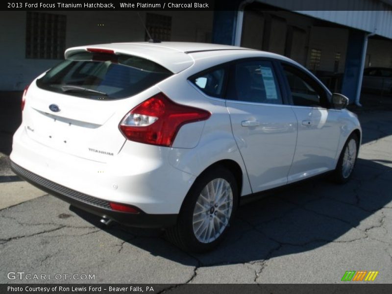 White Platinum / Charcoal Black 2013 Ford Focus Titanium Hatchback