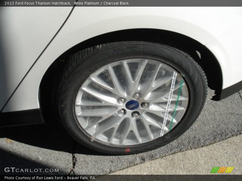 White Platinum / Charcoal Black 2013 Ford Focus Titanium Hatchback