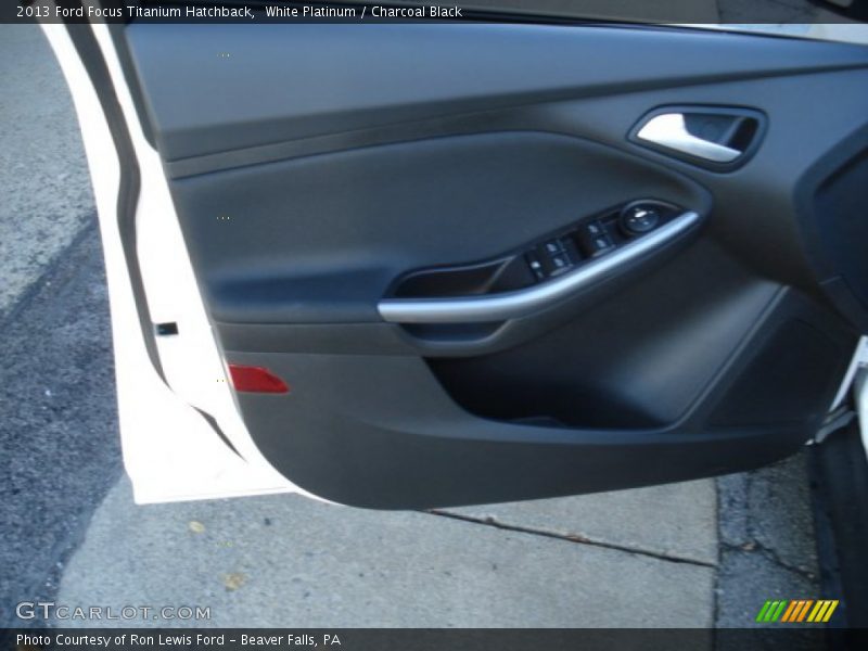 White Platinum / Charcoal Black 2013 Ford Focus Titanium Hatchback