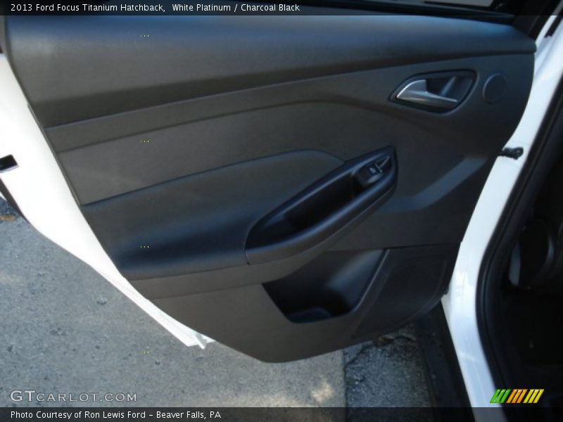 White Platinum / Charcoal Black 2013 Ford Focus Titanium Hatchback