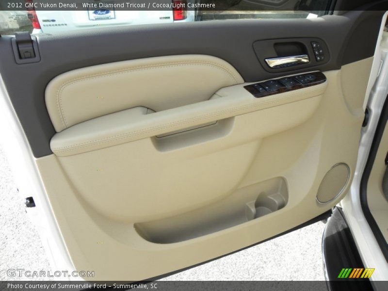 White Diamond Tricoat / Cocoa/Light Cashmere 2012 GMC Yukon Denali