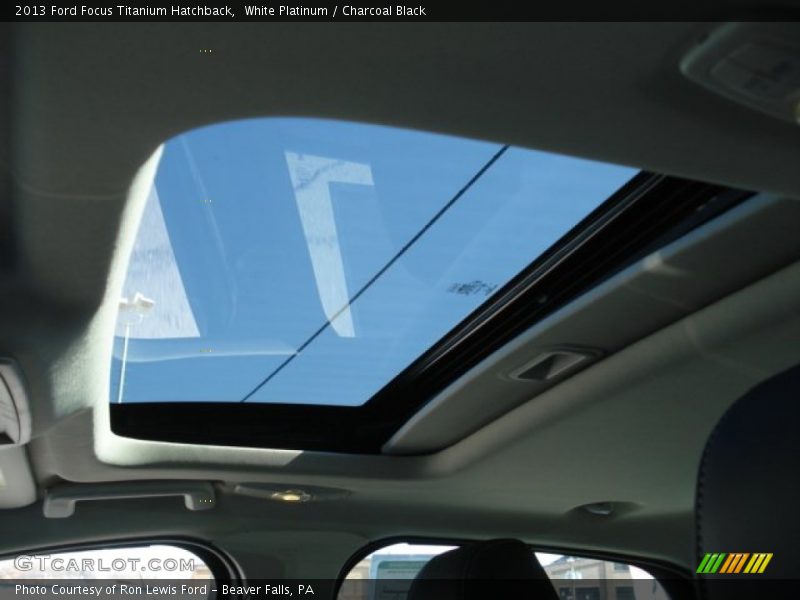 White Platinum / Charcoal Black 2013 Ford Focus Titanium Hatchback