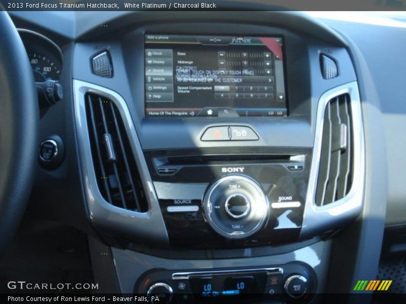 White Platinum / Charcoal Black 2013 Ford Focus Titanium Hatchback