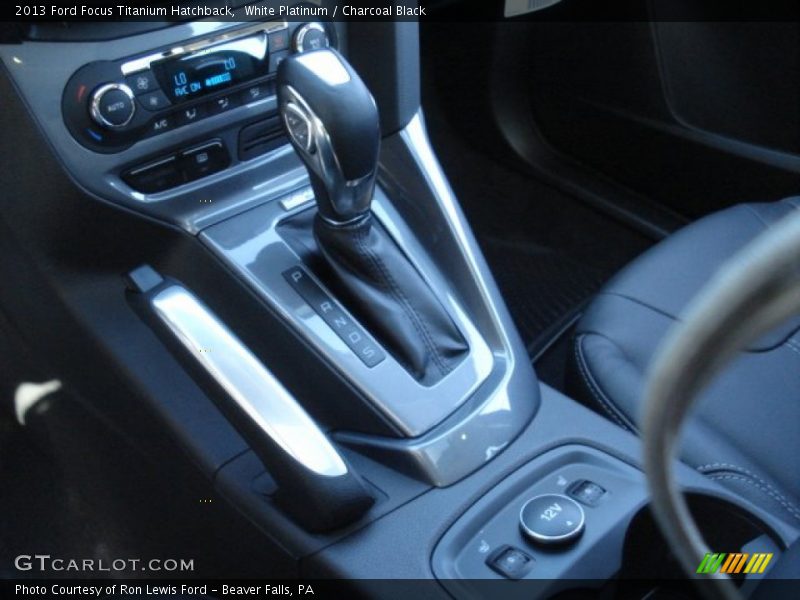 White Platinum / Charcoal Black 2013 Ford Focus Titanium Hatchback