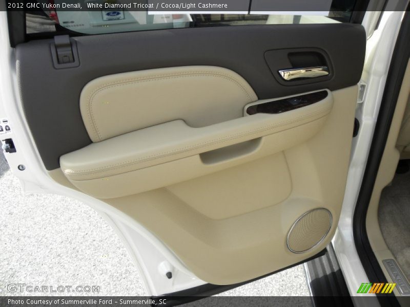 White Diamond Tricoat / Cocoa/Light Cashmere 2012 GMC Yukon Denali