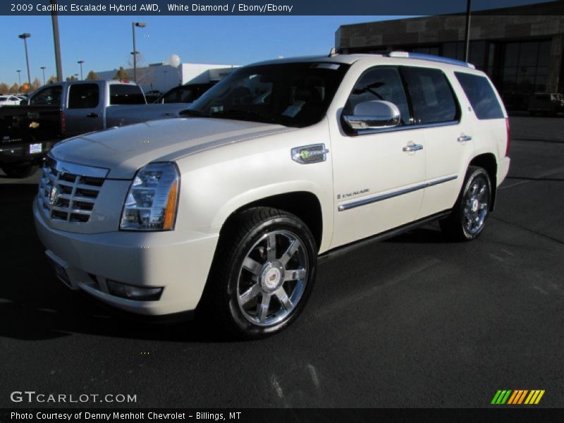 White Diamond / Ebony/Ebony 2009 Cadillac Escalade Hybrid AWD