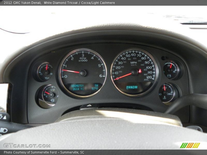 White Diamond Tricoat / Cocoa/Light Cashmere 2012 GMC Yukon Denali