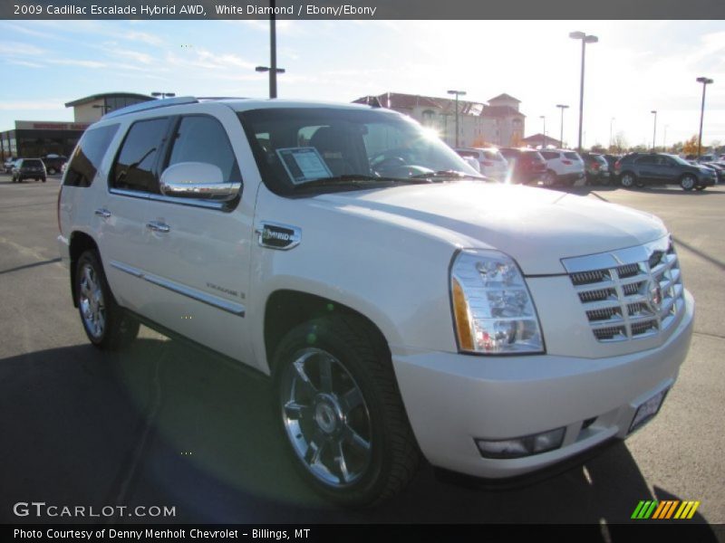 White Diamond / Ebony/Ebony 2009 Cadillac Escalade Hybrid AWD