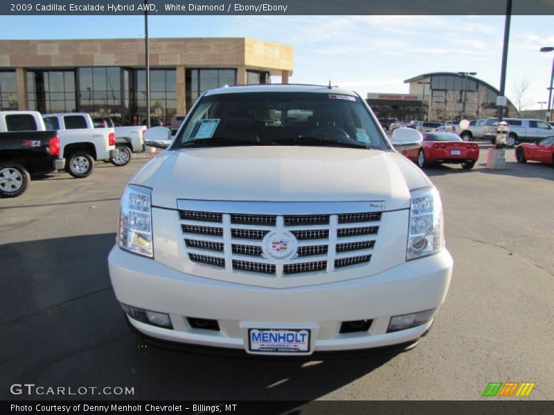 White Diamond / Ebony/Ebony 2009 Cadillac Escalade Hybrid AWD