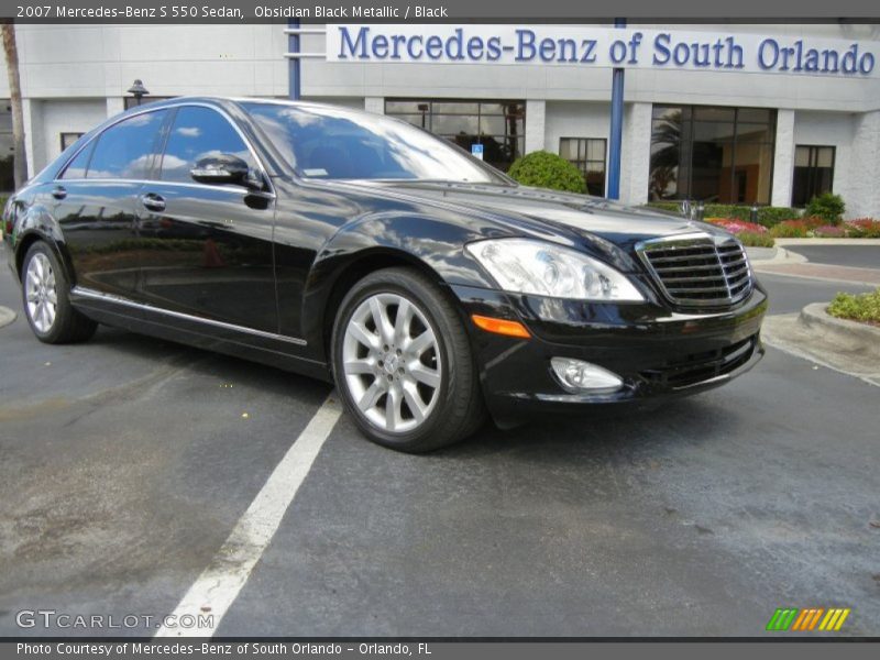 Obsidian Black Metallic / Black 2007 Mercedes-Benz S 550 Sedan