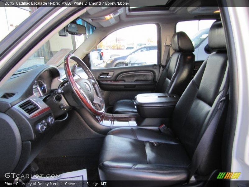 White Diamond / Ebony/Ebony 2009 Cadillac Escalade Hybrid AWD
