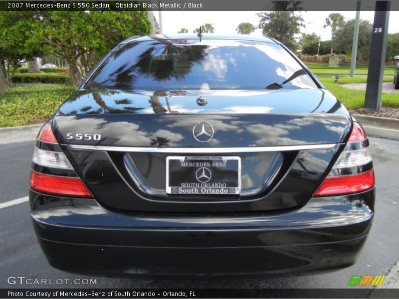 Obsidian Black Metallic / Black 2007 Mercedes-Benz S 550 Sedan