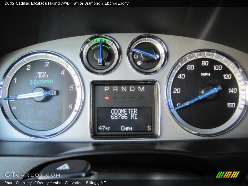 White Diamond / Ebony/Ebony 2009 Cadillac Escalade Hybrid AWD