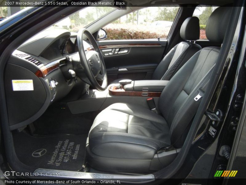 Obsidian Black Metallic / Black 2007 Mercedes-Benz S 550 Sedan