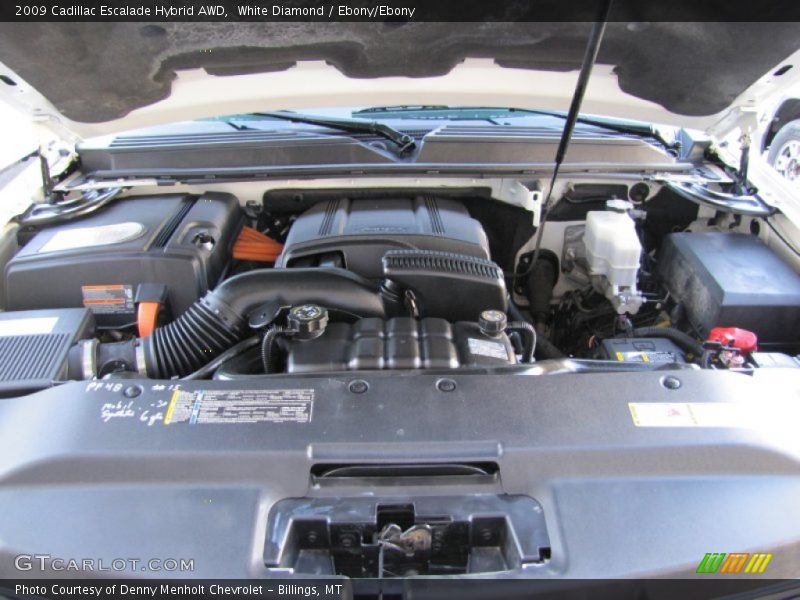 White Diamond / Ebony/Ebony 2009 Cadillac Escalade Hybrid AWD