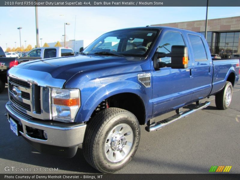 Dark Blue Pearl Metallic / Medium Stone 2010 Ford F350 Super Duty Lariat SuperCab 4x4