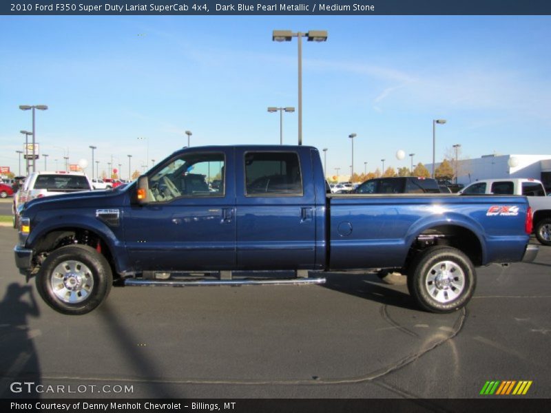 Dark Blue Pearl Metallic / Medium Stone 2010 Ford F350 Super Duty Lariat SuperCab 4x4