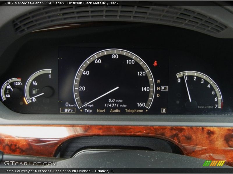  2007 S 550 Sedan 550 Sedan Gauges