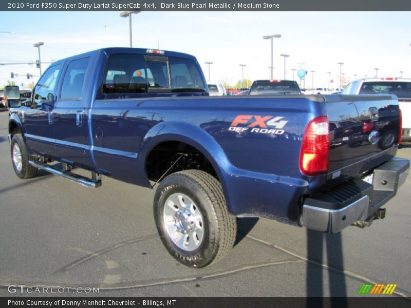 Dark Blue Pearl Metallic / Medium Stone 2010 Ford F350 Super Duty Lariat SuperCab 4x4
