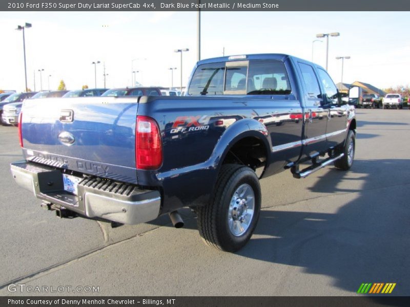 Dark Blue Pearl Metallic / Medium Stone 2010 Ford F350 Super Duty Lariat SuperCab 4x4