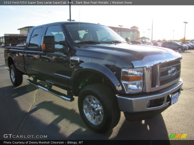 Dark Blue Pearl Metallic / Medium Stone 2010 Ford F350 Super Duty Lariat SuperCab 4x4