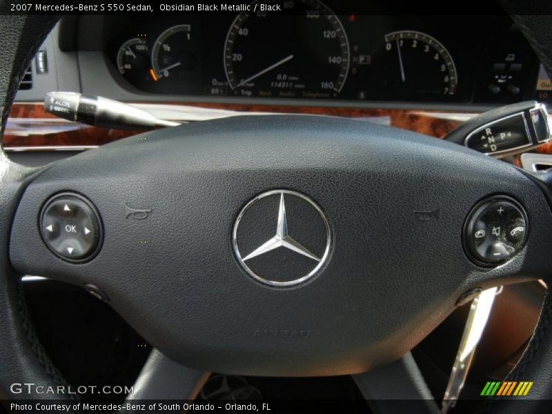 Obsidian Black Metallic / Black 2007 Mercedes-Benz S 550 Sedan