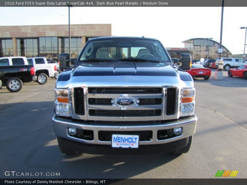 Dark Blue Pearl Metallic / Medium Stone 2010 Ford F350 Super Duty Lariat SuperCab 4x4
