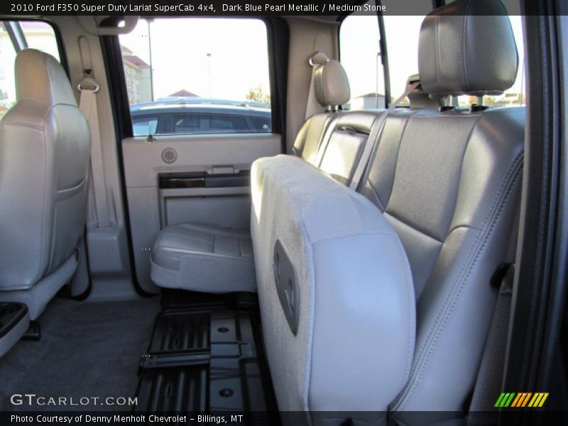 Dark Blue Pearl Metallic / Medium Stone 2010 Ford F350 Super Duty Lariat SuperCab 4x4